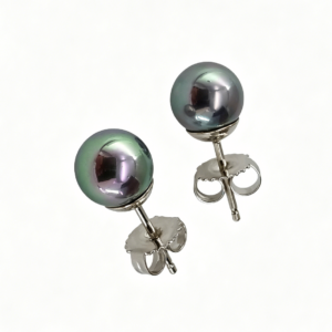 Pearl Earrings 8mm Rhodium Plating